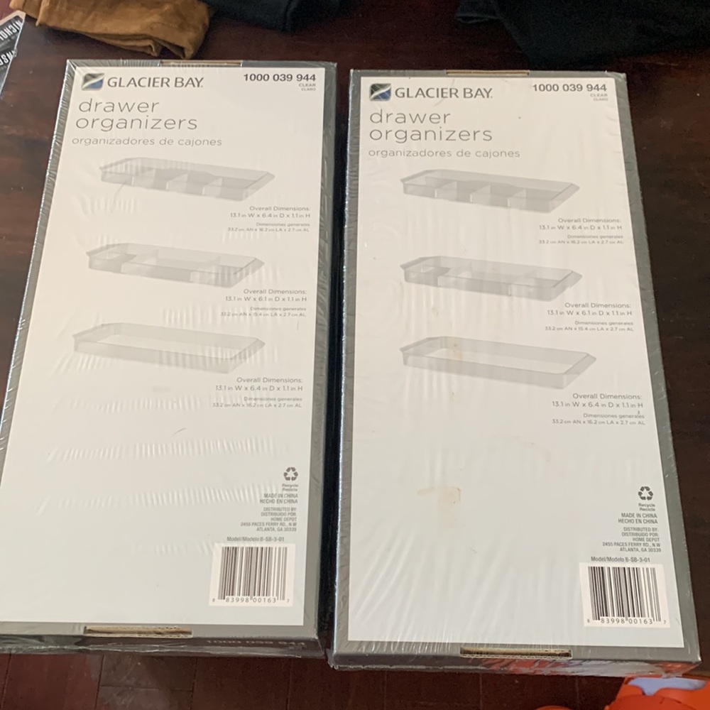 NIB Glacier Bay Drawer Organizers - 3 organizers per set - Picture 10 of 12